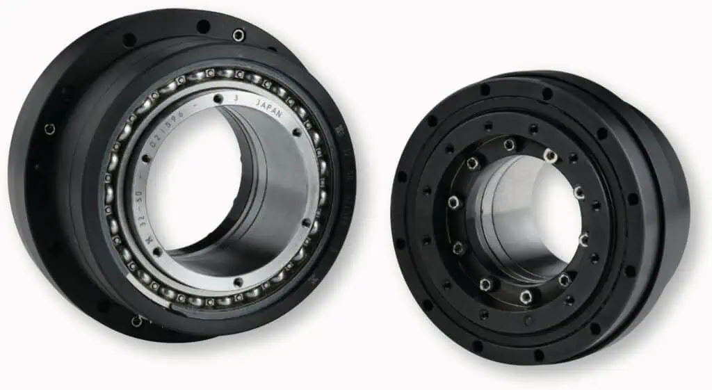 志城實業 2026 台北自動化展：Harmonic Drive 展出機種規格與適用場合，圖 7：FBS 2UH 採大中空孔、小外徑構造，適合纜線穿過旋轉軸心的機構